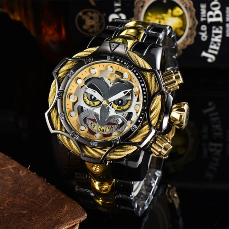 2025 Wire Rope Joker waUndefeated Watches Quartz Bolt Zeus Mens Chronograph INVICTO Luxury Watch Invincible Relógio Masculino