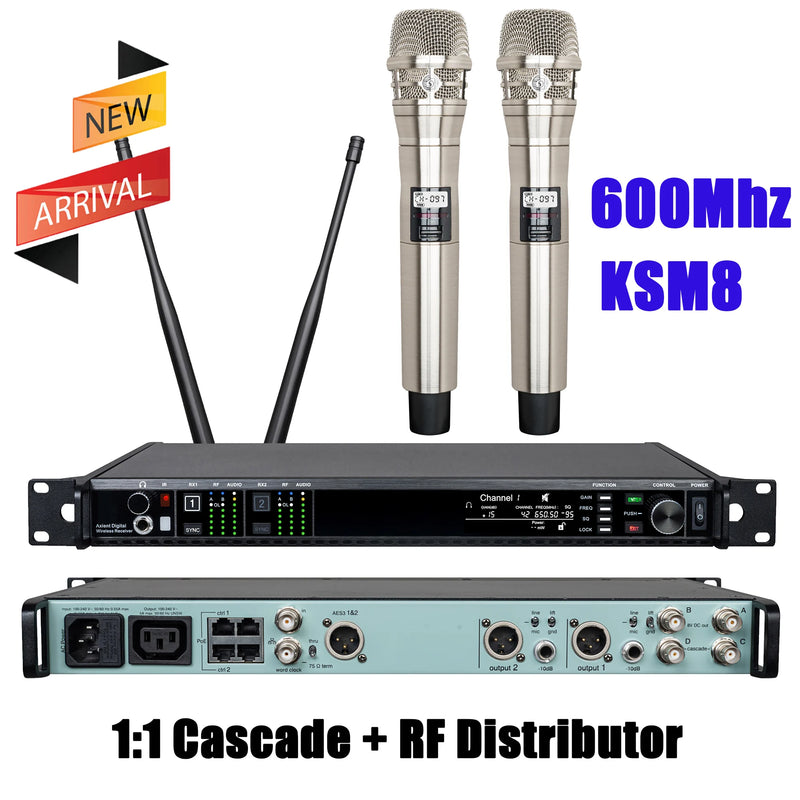 Leicozic AD4DPro Microfono KSM11 SM-Beta58 Cascade 8V To UA874 Antenna Professional Stage Microfone Dynamic Diversity 500/600Mhz