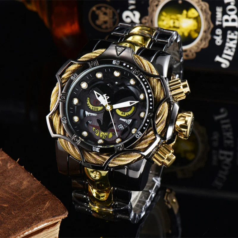 2025 Wire Rope Joker waUndefeated Watches Quartz Bolt Zeus Mens Chronograph INVICTO Luxury Watch Invincible Relógio Masculino