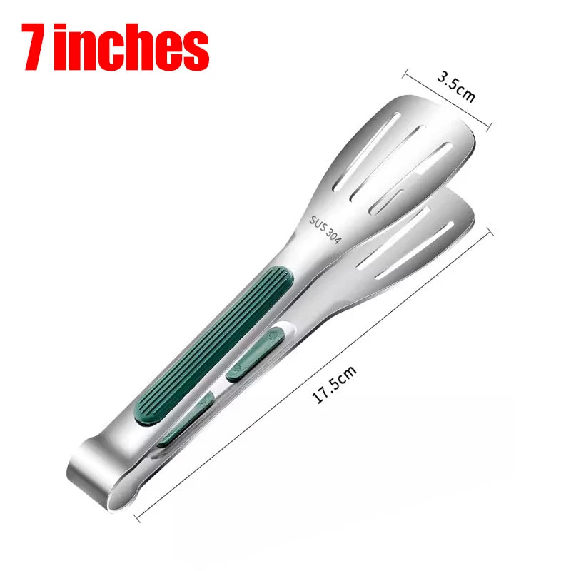 3/1Pcs Stainless Steel Food Tongs Meat Salad Bread Clip Barbecue Grill Buffet Clamp Non Slip Tongs Cooking Tools Kitchen Gadgets