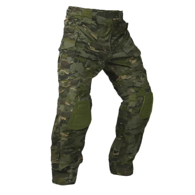 Men Combat Pants With Knee Pads Tactical Cargo Sport Trousers Camouflage Multicam Trekking Hunting Clothes( Not knee pads)