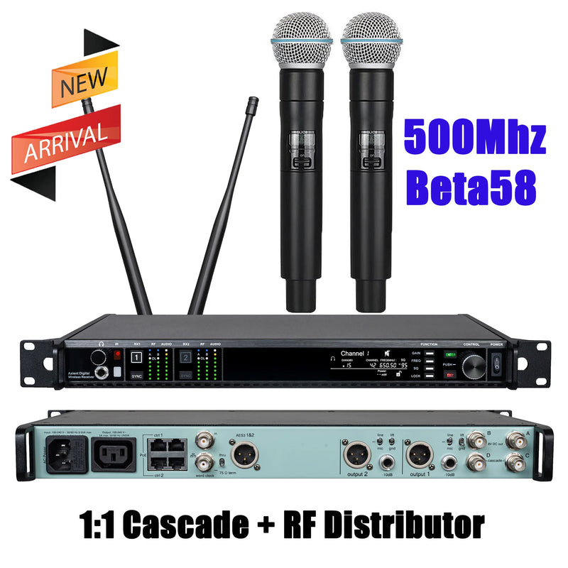 Leicozic AD4DPro Microfono KSM11 SM-Beta58 Cascade 8V To UA874 Antenna Professional Stage Microfone Dynamic Diversity 500/600Mhz