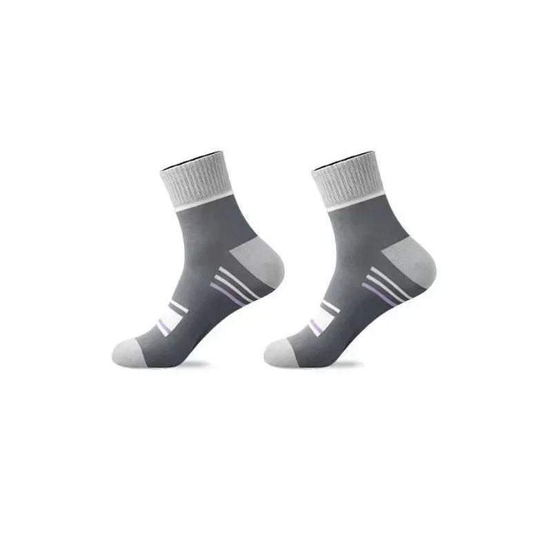 Men's Pure Cotton Socks Spring Striped Casual Socks Men's Anti-odor Antibacterial Business Socks High Quality Sports Sock Meias