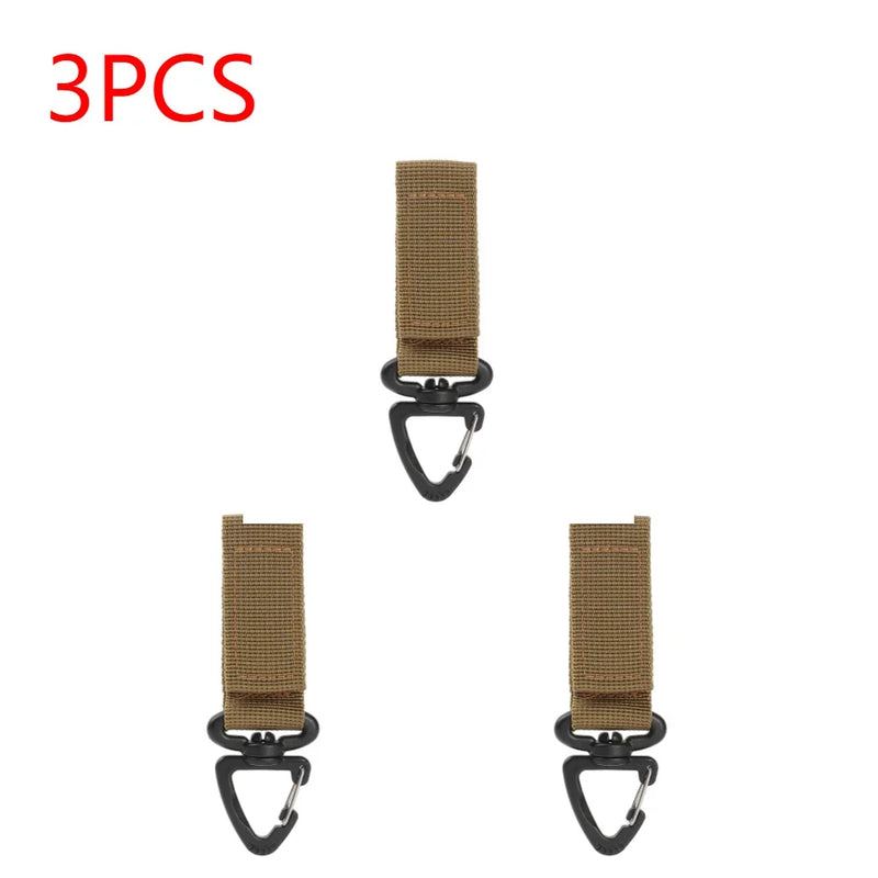 1-10PCS Nylon Hang Buckle Strap Military Carabiners Tactical Buckle Belt Clips Keychain Camping Hanging Hooks Camping Tool