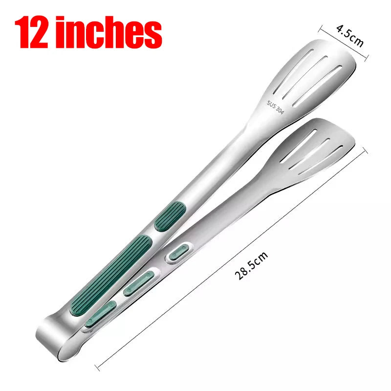 3/1Pcs Stainless Steel Food Tongs Meat Salad Bread Clip Barbecue Grill Buffet Clamp Non Slip Tongs Cooking Tools Kitchen Gadgets