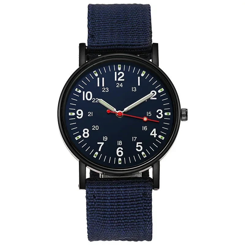 Fashion Men Watches Luminous Nylon Band Watch Men Wrist Quartz Sports Shock Wristwatches Couple Waterproof  Relógio De Ponteiro