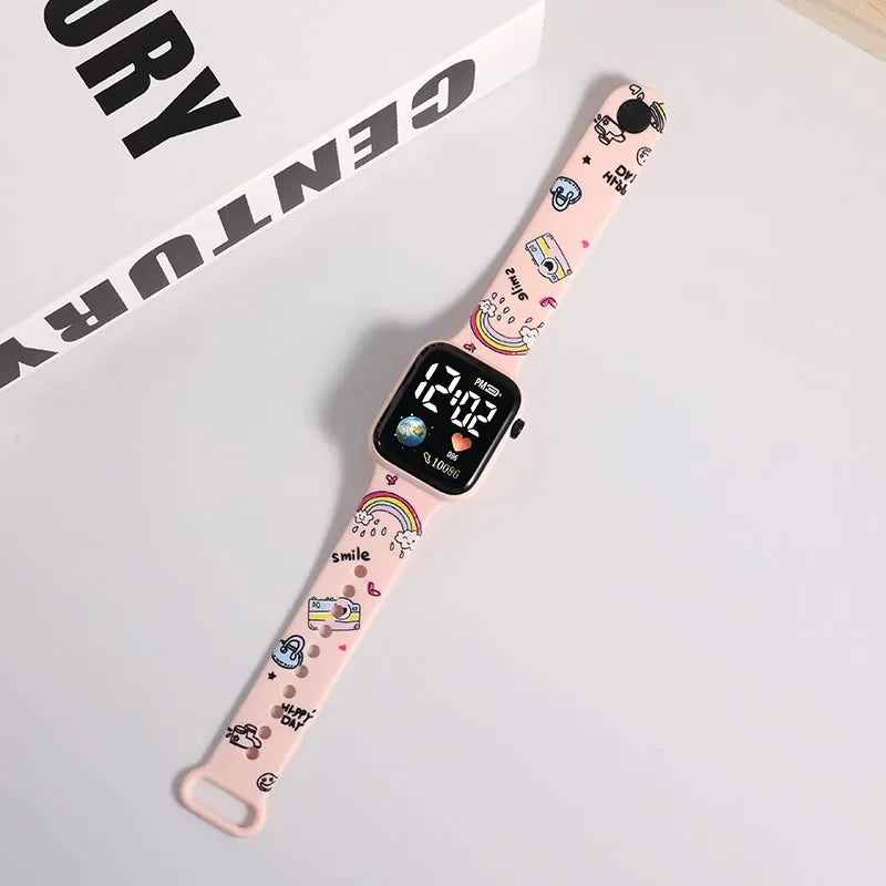 New Stitch Children Watches Girls Reloj Inteligente Para Niños Niña Reloj Hello Kitty Digital Watch Women Relógio Infantil