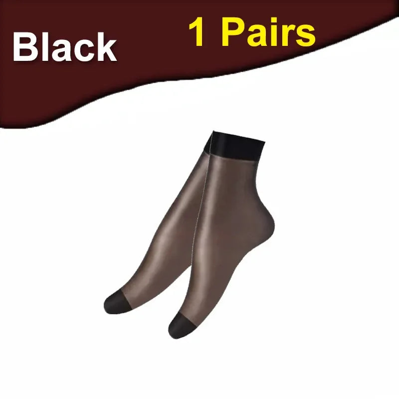 1-30Pairs Transparent Summer Socks Ultrathin Women Nylon Ladies Female Short Ankle Meias Elastic Crystal Spring Silk Sox