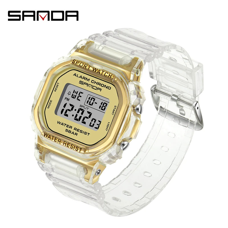 SANDA G Style Digital Watch Men Waterproof  Ms Watch Sport Men Watches Boy Girl Electronic relogio masculino Relógio mulher