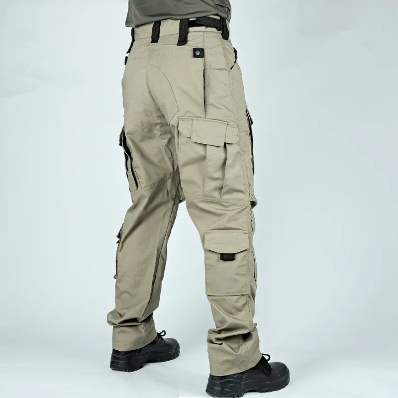 Tactical Pants Men Multi-Pocket Outdoor Cargo Pants Military Combat Trousers Men's Wear-Resistant Hiking Work Trousers Male