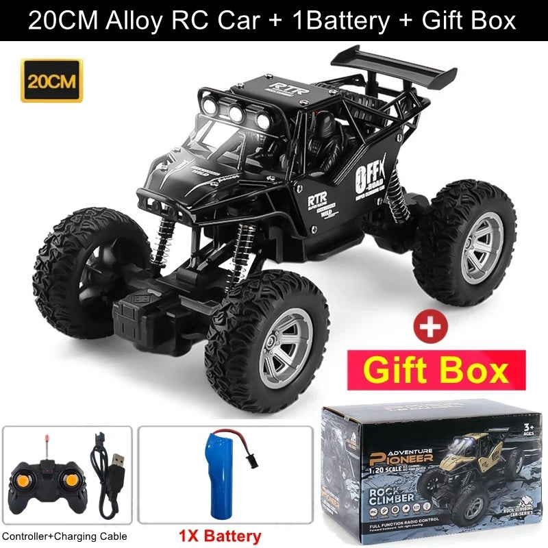 4WD RC Car Off Road 4x4 Remote Control Cars Radio Buggy Truck Racing Drift with Led Lights Toys Gift for Boys Girls Children Kid