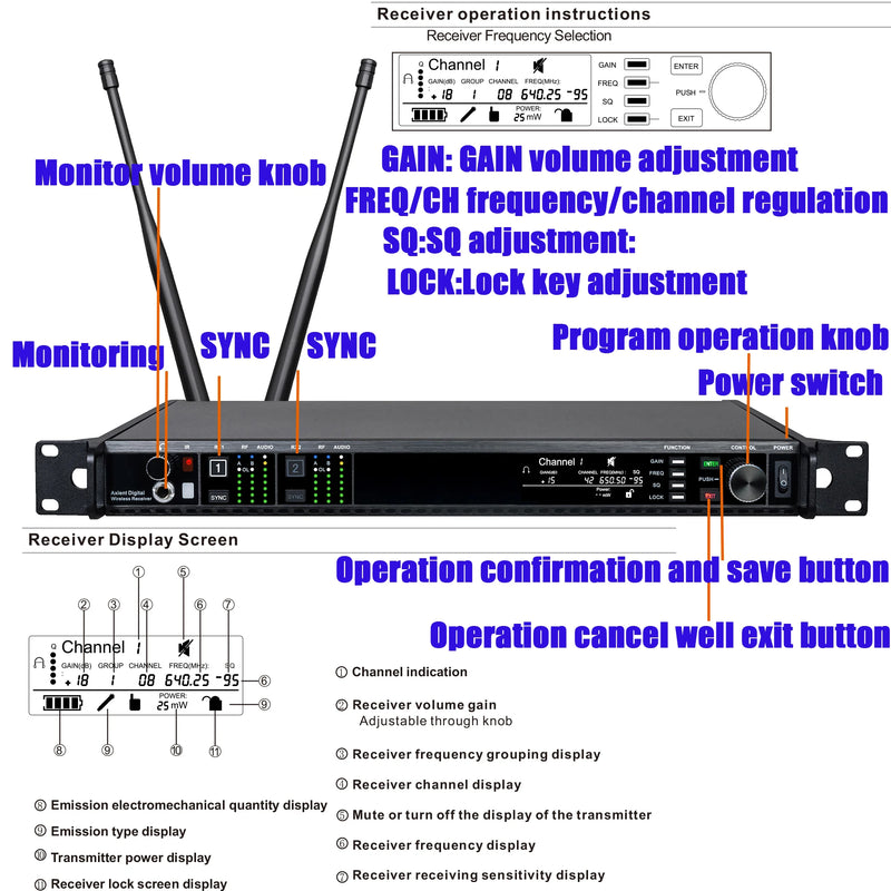 Leicozic AD4DPro Microfono KSM11 SM-Beta58 Cascade 8V To UA874 Antenna Professional Stage Microfone Dynamic Diversity 500/600Mhz