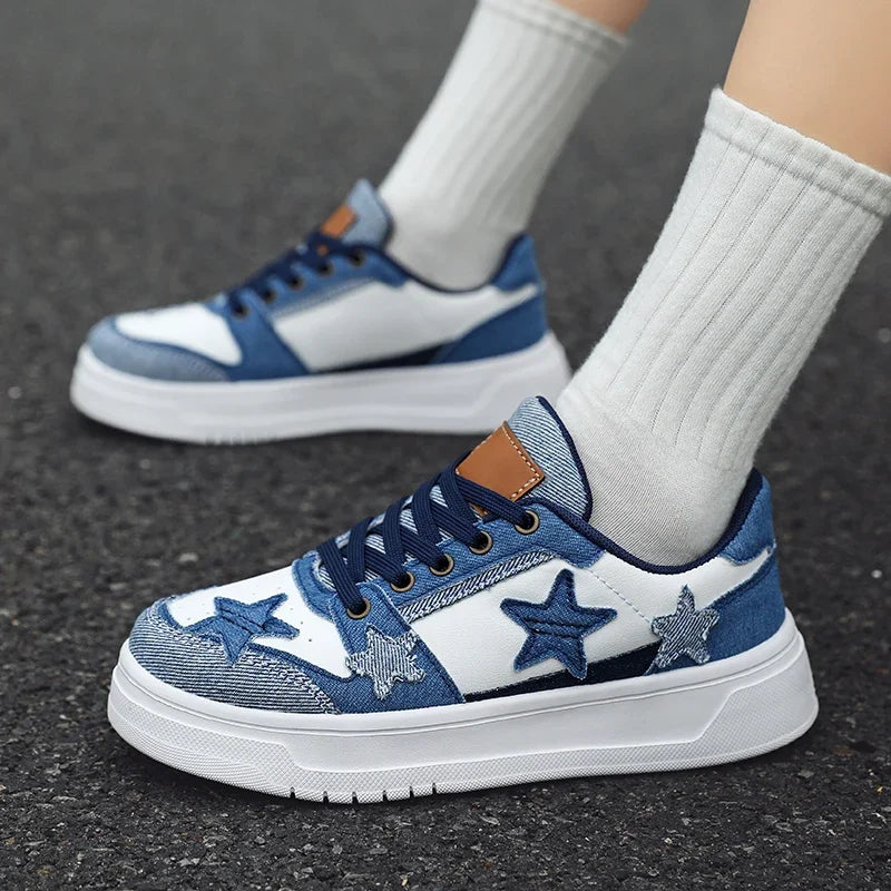 Driving Women Sneaker Tenid Woman Vulcanize Shoes Popular Goods 2024 Shoes Black Thick Bottomed Round Toe Single Tennis Shows