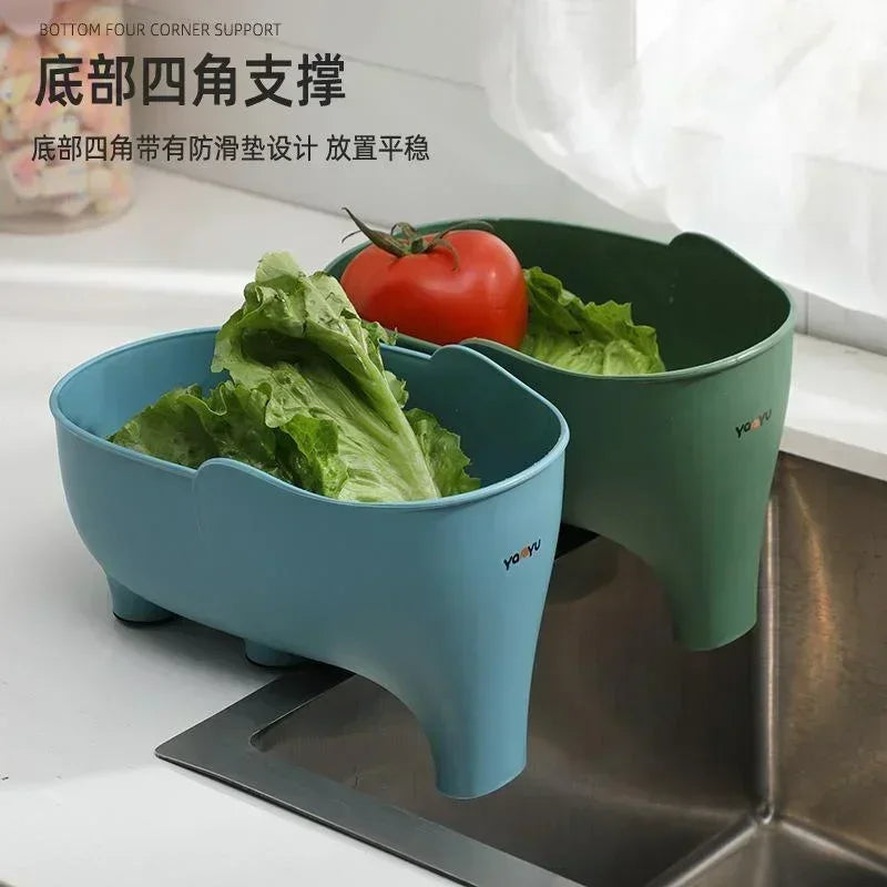 Collapsible Colander Kitchen Accessories Extendable Strainer Fruits Vegetables Noodle Drain Basket Space-Saver Drainer Over Sink