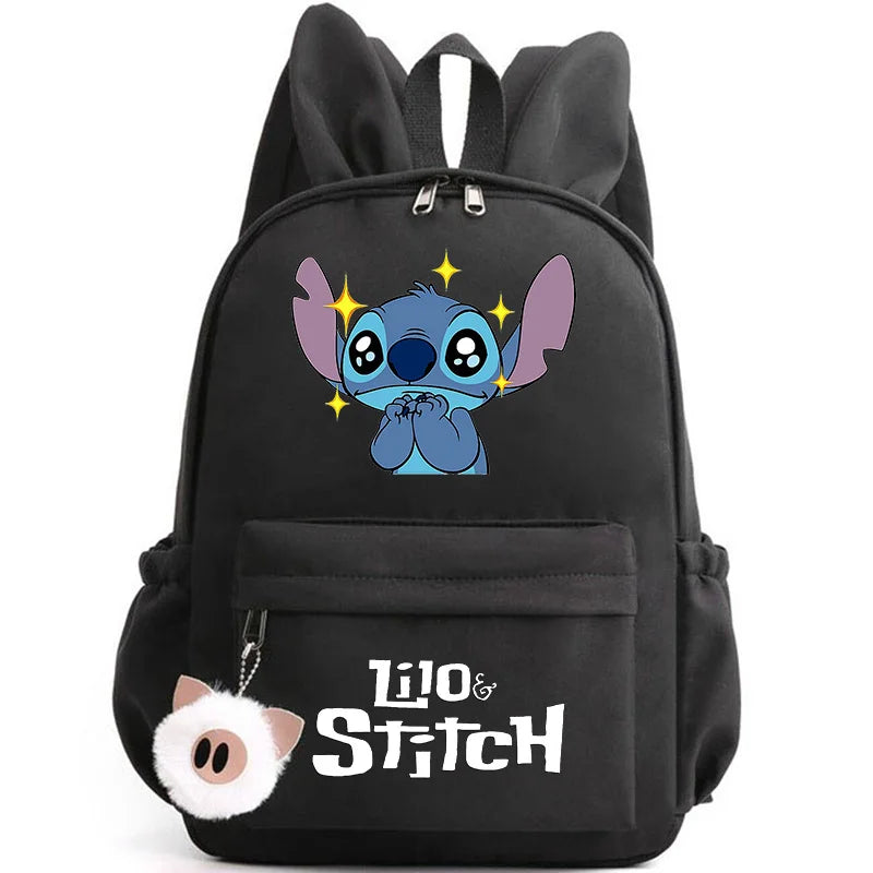 Cute Lilo Stitch Backpack for Girl Boy Student Teenager Rucksack Women Casual School Bags Travel Rabbit Ears Mochila