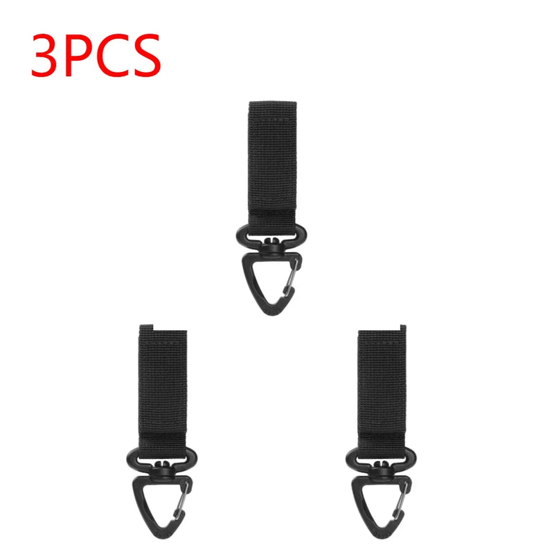 1-10PCS Nylon Hang Buckle Strap Military Carabiners Tactical Buckle Belt Clips Keychain Camping Hanging Hooks Camping Tool