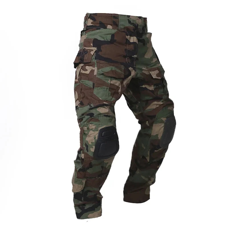 Men Combat Pants With Knee Pads Tactical Cargo Sport Trousers Camouflage Multicam Trekking Hunting Clothes( Not knee pads)