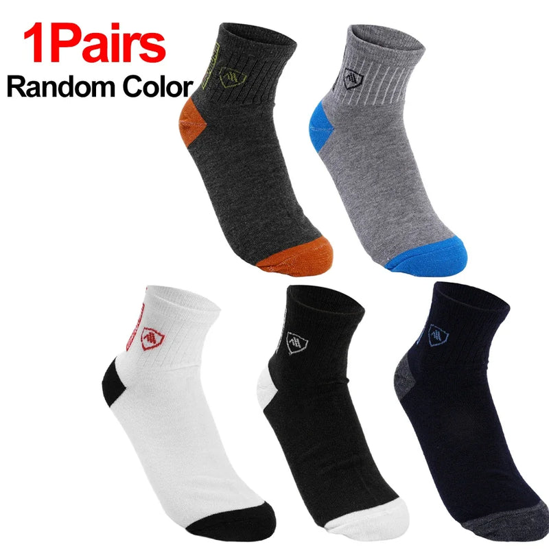 1/5Pairs Apring and Fall Mens Sports Socks Comfortable Basketball Meias Thick Warm Breathable Absorb Sweat Middle Tube Socks