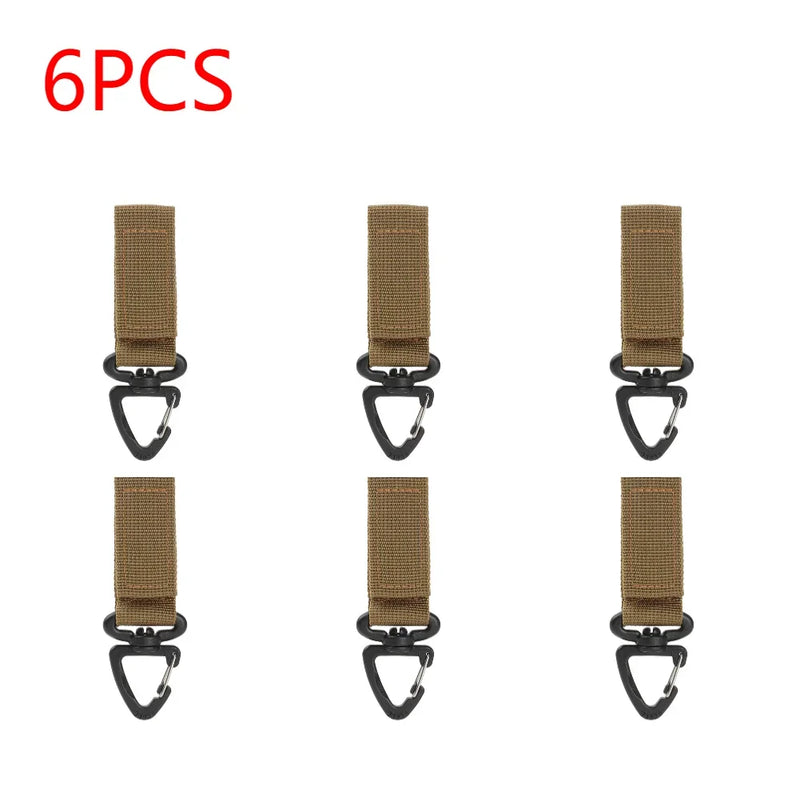 1-10PCS Nylon Hang Buckle Strap Military Carabiners Tactical Buckle Belt Clips Keychain Camping Hanging Hooks Camping Tool