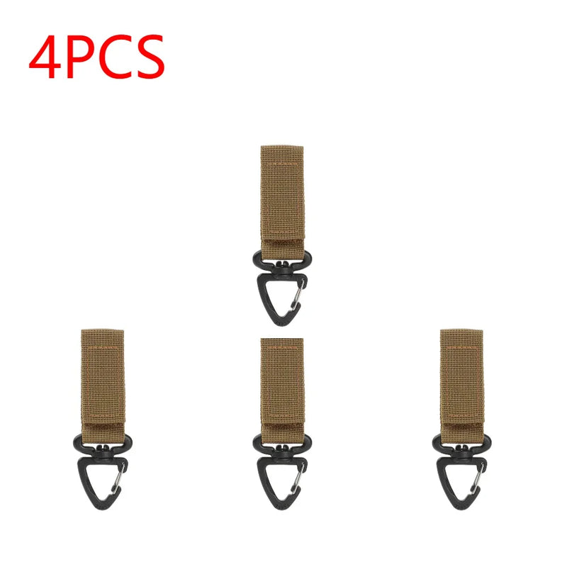 1-10PCS Nylon Hang Buckle Strap Military Carabiners Tactical Buckle Belt Clips Keychain Camping Hanging Hooks Camping Tool