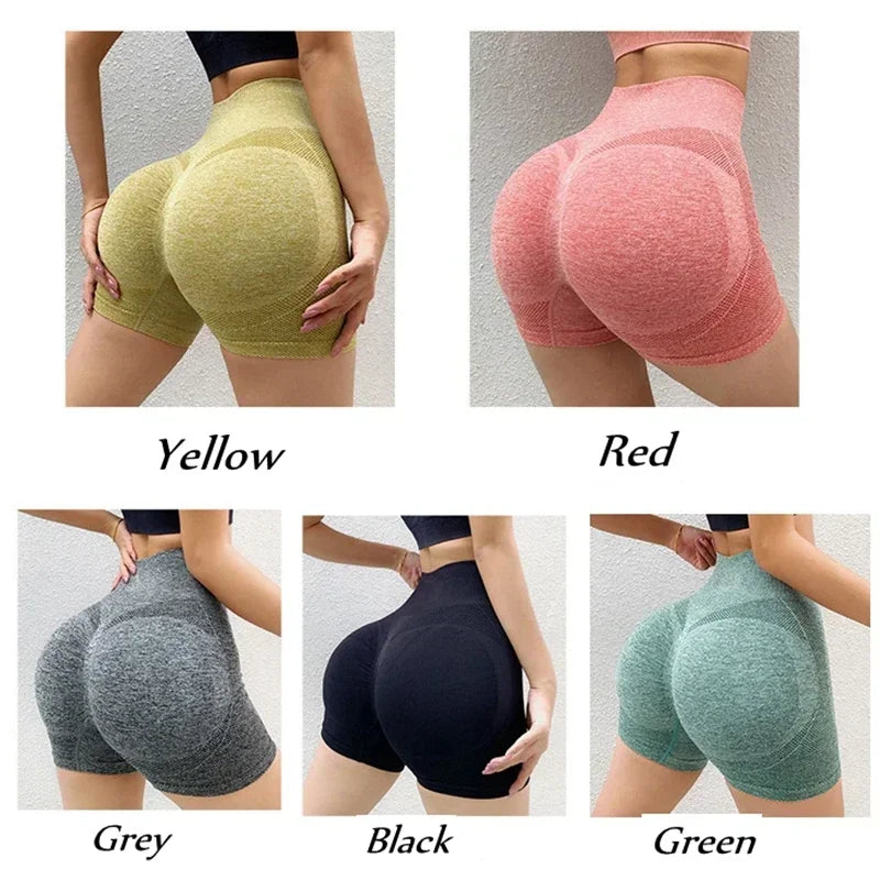 New Women Yoga Shorts High Waist Workout Shorts Fitness Yoga Lift Butt Fitness Ladies Yoga Gym Running Short Pants Sportswear