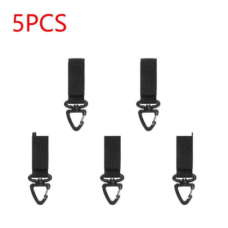 1-10PCS Nylon Hang Buckle Strap Military Carabiners Tactical Buckle Belt Clips Keychain Camping Hanging Hooks Camping Tool